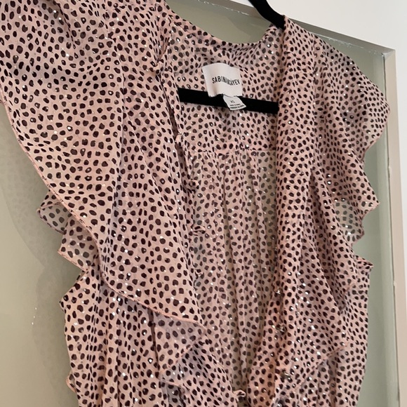 Sabina Musayev Michelle Dress Dotted Peach XS! - Picture 2 of 8